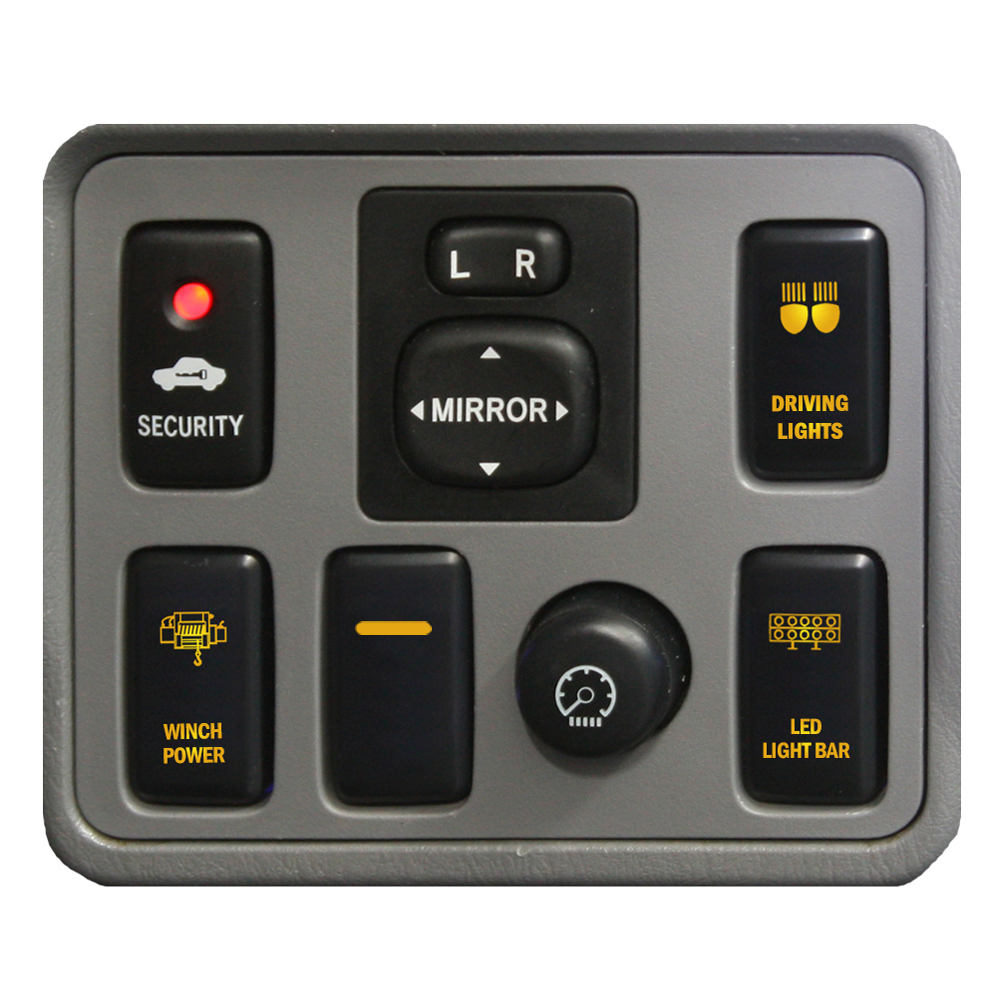 Light Illumination effect of AOBSW800 series Toyota Push Button Switch with dual LED LIGHTS in AMBER