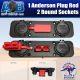 Anderson Plug SB50 + Red DUST CAP + 2x Round Socket  + Red SB50 Plug