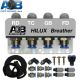 Diff Breather Kit 4 Port for Toyota HILUX black