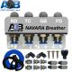 Diff Breather Kit 4 Port for Nissan NAVARA blue