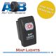 MAP LIGHTS 409 Rocker Switch Incandescent RED ON-OFF
