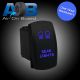 Universal 12V 20A / 24V 10A 6B04B REAR LIGHTS ON-OFF Carling Narva type laser etched rocker switch in BLUE designed for car, truck, ute, offroad