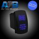 Universal 12V 20A / 24V 10A 6B18B INTER COOLER FANS ON-OFF Carling Narva type laser etched rocker switch in BLUE designed for car, truck, ute, offroad