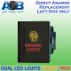 Push Switch DRIVING LIGHTS A120L fits Amarok Volkswagen Left side of gear lever panel in amber red