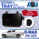 Battery Tray & BLUE Volt Meter for ISUZU D-Max 06/2012 - 2019 in Black