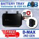 Battery Tray & VSR Kit & Volt Meter for ISUZU D-Max 06/2012 - 2019 Black