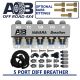 Diff Breather Kit 5 Port fits Nissan Navara D22 D23 black hose