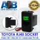 RJ45 800 UHF Radio Microphone Socket Outlet Green LED for Toyota 4Runner FJ Cruiser HiAce Hilux Landcruiser Prado Tundra etc