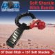 RECOVERY Kit 1x Soft Shackle RED + 1x Steel Rear Hitch 5T