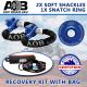 Recovery Kit 2 x Blue Soft Shackle Recovery Rope 61cm 2000kg 20T + Blue Snatch Ring 8T + large bag for Toyota/Nissan/Holden/Mitsubishi etc