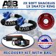 Recovery Kit 2 x Blue Soft Shackle Recovery Rope 61cm 2000kg 20T + Red Snatch Ring 8T + large bag for Toyota/Nissan/Holden/Mitsubishi etc