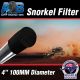 4 inch Universal Snorkel Sock Pre Filter 100mm round BLACK PLAIN