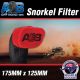 4 inch Universal Snorkel Sock Pre Filter 175mm x 125mm RED with LOGO