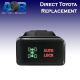 Direct Toyota replacement 8B16SGR AUTO LOCK ON-OFF Push Button Switch with dual LED lights in GREEN RED