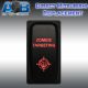 Direct Mitsubishi replacement M102R ZOMBIE TARGETING ON-OFF Push Button Switch with dual LED lights in RED