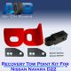 Front & Rear Recovery Tow Points kit 2400H for Nissan Navara D22 Red