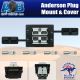 Anderson Plug flush Mount Dual SB50 + 2 x Black DUST CAPs + 2 x Grey SB50 Plugs