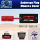Anderson Plug flush Mount SB50 + Red DUST CAP + Red SB50 Plug