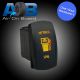 Universal 12V 20A / 24V 10A 687O2 PETROL LPG ON-OFF-ON Carling Narva type laser etched rocker switch in AMBER designed for car, truck, ute, offroad