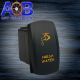 Universal 12V 20A / 24V 10A 6M35O FRESH WATER ON-OFF Carling Narva type laser etched rocker switch in AMBER