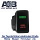 Direct Toyota replacement 813GR WORK LIGHTS ON-OFF Push Button Switch with dual LED lights in GREEN RED