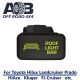 Direct Toyota replacement 859SNG ROOF LIGHT BAR ON-OFF Push Button Switch with dual LED lights in LIGHT GREEN