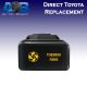Direct Toyota replacement 870SO THERMO FANS ON-OFF Push Button Switch with dual LED lights in AMBER