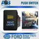Direct Toyota replacement 918CA RIGHT LIGHTS ON-OFF Push Button Switch with dual LED lights in AMBER LIGHT BLUE