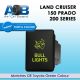 Direct Toyota replacement 928NG BULL LIGHTS ON-OFF Push Button Switch with dual LED lights in LIGHT GREEN