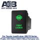 Direct Toyota replacement 930G FRONT LOCKER ON-OFF Push Button Switch with dual LED lights in GREEN