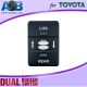 Direct Toyota replacement 903BAM AIRBAG LHS REAR MOMENTARY Push Button Switch with dual LED lights in AMBER BLUE AMBER