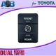 Direct Toyota replacement 995BA2 FRONT REAR CAMERA ON-OFF-ON Push Button Switch with dual LED lights in AMBER BLUE AMBER