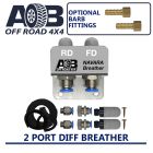 Diff Breather Kit 2 Port for Nissan NAVARA black