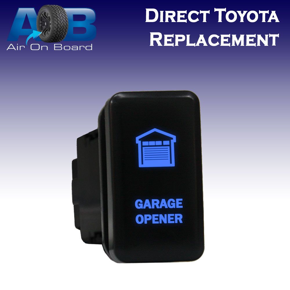 Push Switch GARAGE OPENER 8B86BM fits Toyota Hilux Kluger FJ Cruiser Prado 120 HiAce Landcruiser etc. dual LED in blue MOMENTARY