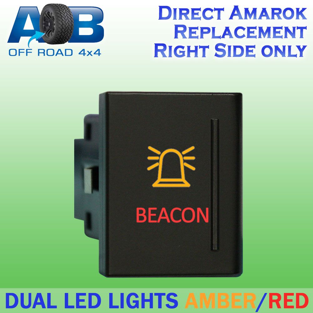 Amarok Push Switch A1B51R BEACON on-off LED AMBER/RED Volkswagen RIGHT SIDE 12V 